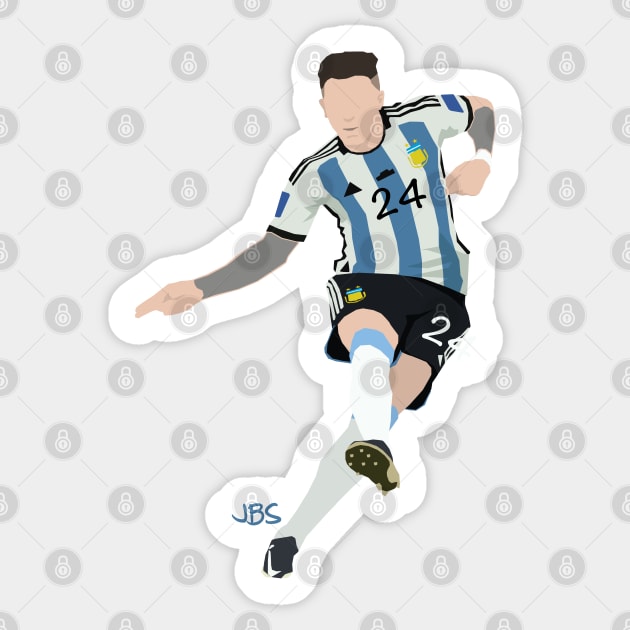 Enzo Fernandez Argentina vs Mexico Sticker by jbsgrafico